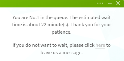 A2 Chat Wait Time
