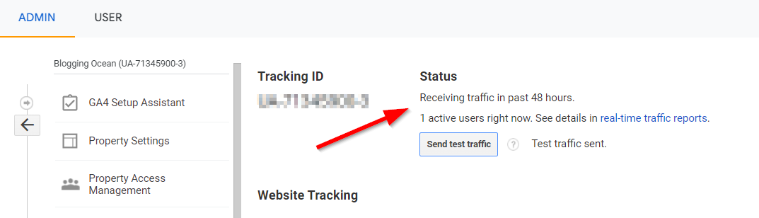 Google Analytics Test Traffic