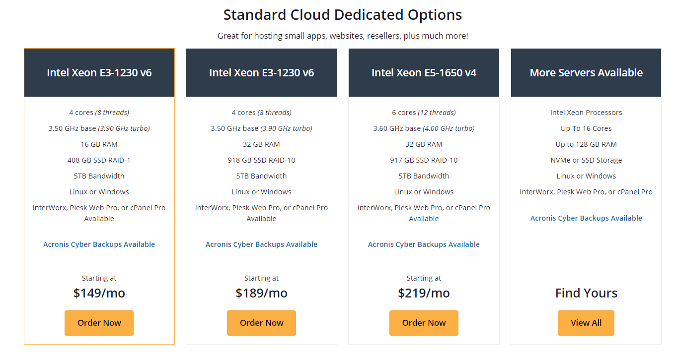 Liquid Web Cloud Dedicated Server Planes