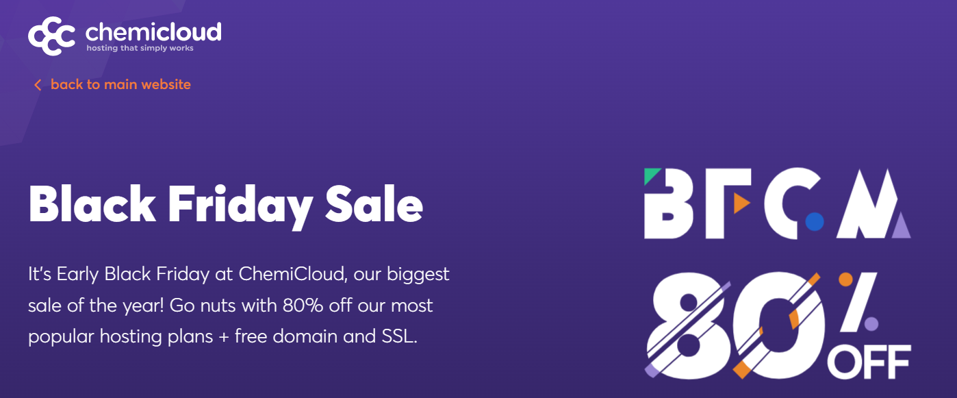 chimiCloud Hosting Black Friday Afacere