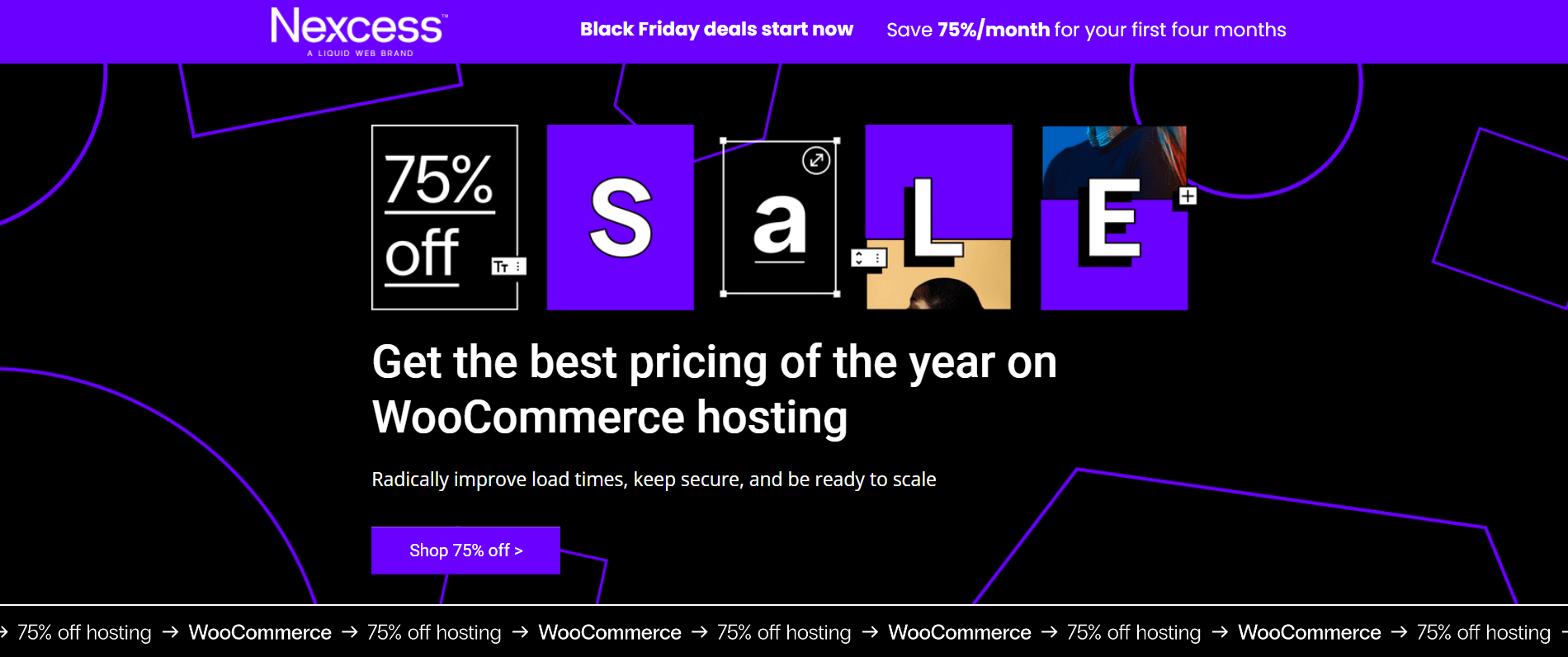 Nexcess Black Friday Página de ofertas do WooCommerce