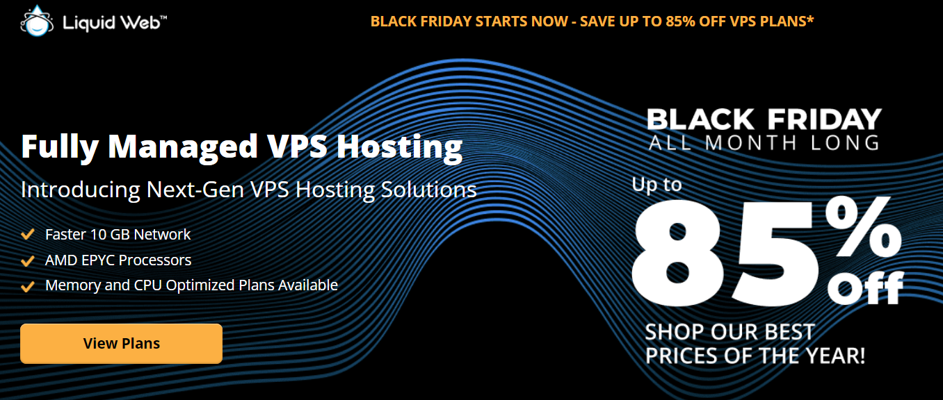Liquid Web Black Friday Deals Page For VPS